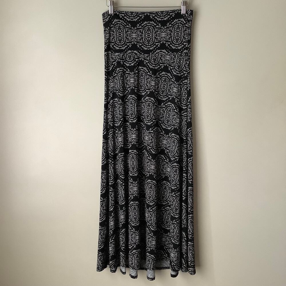 Lularoe Simply Comfortable Boho Aztec Pull On Maxi Skirt Stretch Womens Size XS